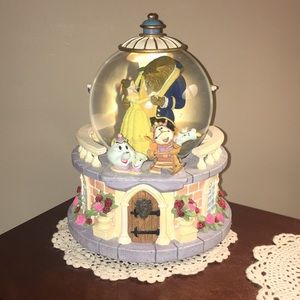 Beauty and the Beast Snow Globe Music Box